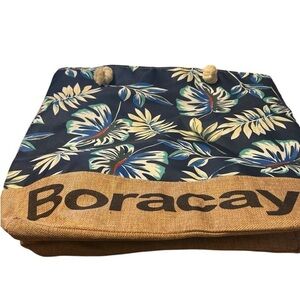 Boracay Tropical Leaf Print Tote Bag